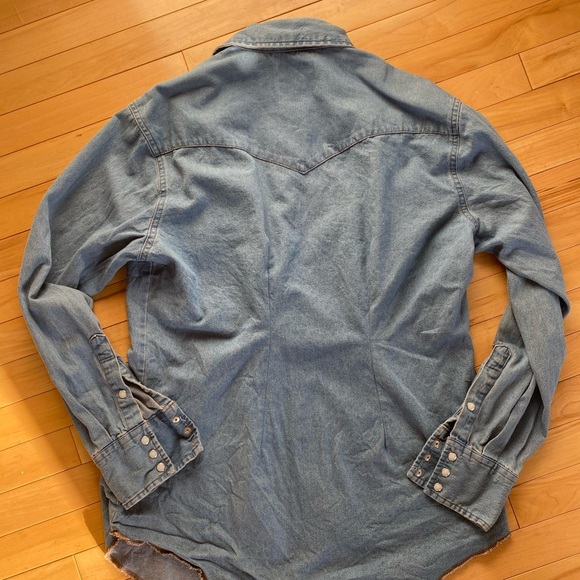 Mens Wrangler Snap button Shirt - Picture 4 of 5